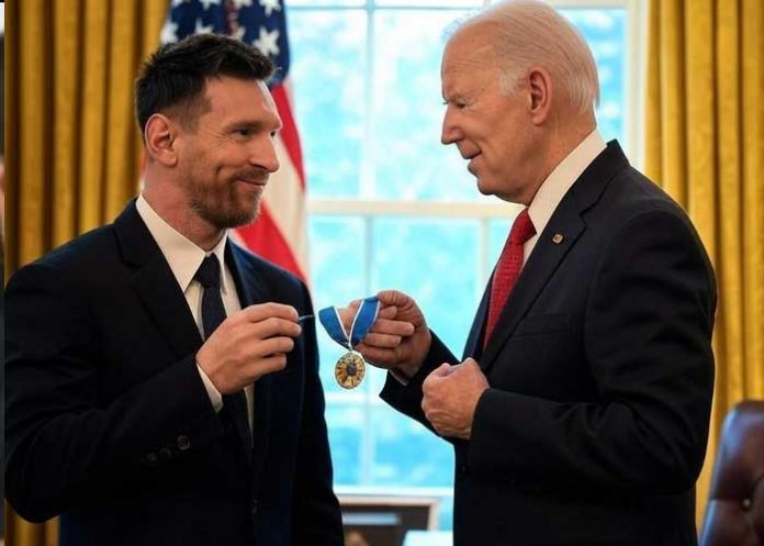 1 Foto: Lionel Messi es reconocido con la Medalla Presidencial de la Libertad por Joe Biden / Cortesía