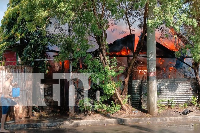 Foto: Incendio en el departamento de Managua/TN8 Foto: Incendio en el departamento de Managua/TN8