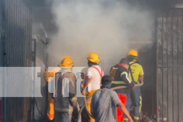 Foto: Incendio en Chinandega: Ferretería “Luvy” fue consumida por las llamas tras derrame de químicos inflamables. Las pérdidas son millonarias./TN8 Foto: Incendio en Chinandega: Ferretería “Luvy” fue consumida por las llamas tras derrame de químicos inflamables. Las pérdidas son millonarias./TN8