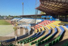 Estadio Efraín Tijerino en Chinandega alcanza un impresionante 50% de remodelación Foto: Inversión millonaria para el disfrute del deporte en Chinandega /TN8