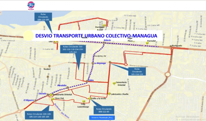 Foto: Nuevos desvíos en Managua Foto: Nuevos desvíos en Managua