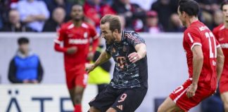 Harry Kane anota por el Bayern de Munich