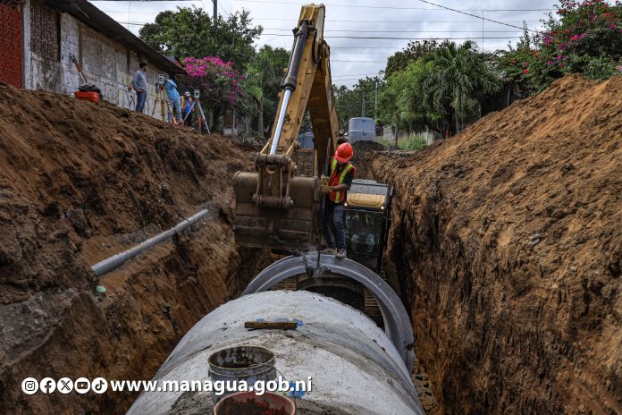 Foto: Trabajos de drenaje pluvial en Managua / TN8