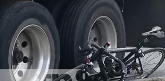 Foto: Trailero casi desbarata a un ciclista en una vía de Managua / TN8