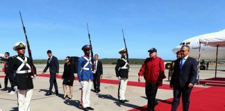 Presidente de Nicaragua, Daniel Ortega, presente en la histórica juramentación de Nicolás Maduro
