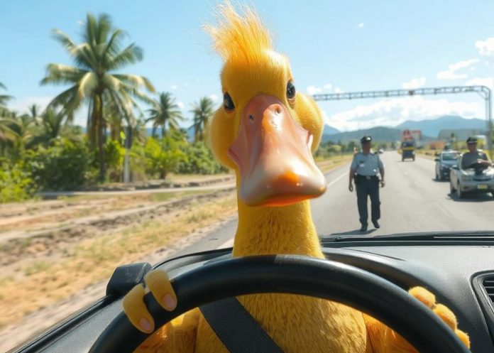Foto: Más personas detenidas en Nicaragua por conducir sin licencia (imagen IA con referencia de un pato(