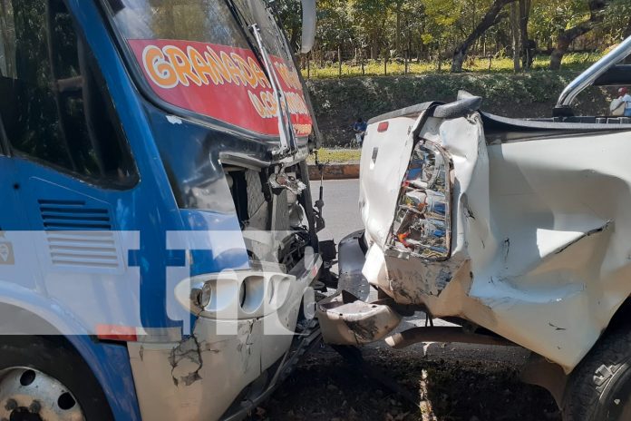 Foto: Cinco personas lesionadas en accidente de tránsito en la carretera Masaya - Granada/TN8