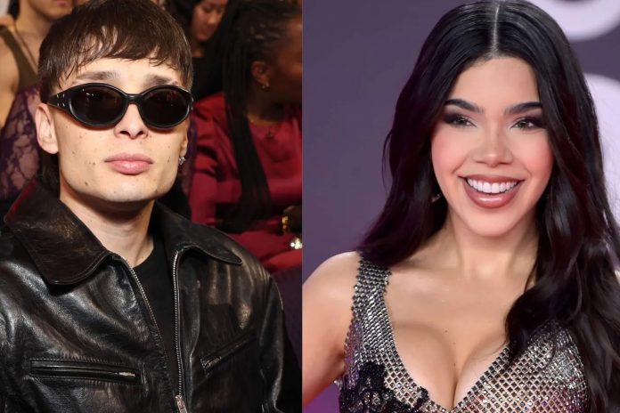 Foto: Peso Pluma y Kenia Os, juntos en el Super Bowl /Cortesía Foto: Peso Pluma y Kenia Os, juntos en el Super Bowl /Cortesía