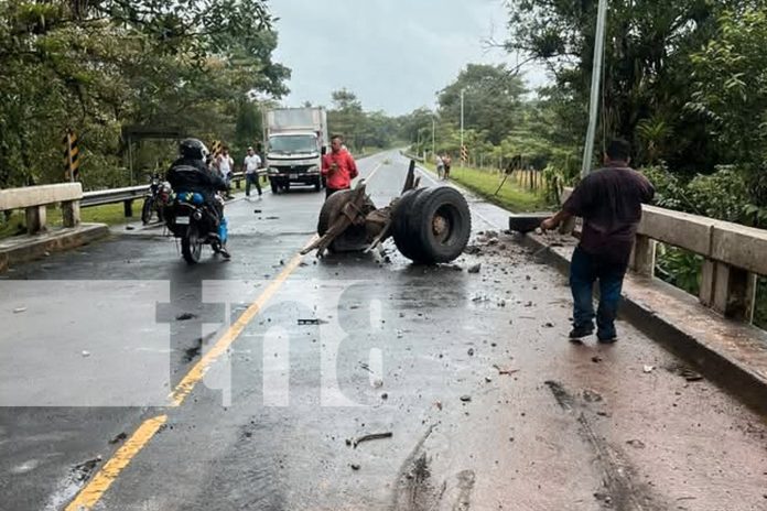 2 Foto: Falla mecánica deja jugadores del Caribe heridos en accidente de tránsito en Mulukukú/TN8