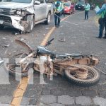 Foto: Motociclista en estado crítico tras accidente en carretera hacia Santa Lucia, Boaco/TN8