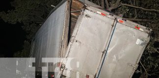 Foto: Camión choca contra varios árboles en Juigalpa /TN8