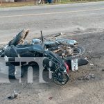 Trágico accidente en Niquinohomo: Motociclista fallece y otra en estado de gravedad Foto: Exceso de velocidad causa devastador accidente en Masaya /TN8