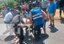 Peatón gravemente herido tras ser atropellado en la pista suburbana, Managua Foto: Hombre atropellado por un motociclista en Managua/TN8