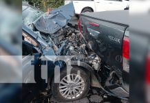Aparatoso accidente en carretera a Masaya deja cinco lesionados, entre ellos una menor