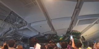 Foto: Derrumbe del techo en un centro comercial en Trujillo, al norte de Perú/Cortesía