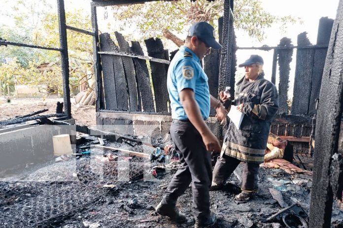 Foto: Incendio consume casa en Chontales/TN8