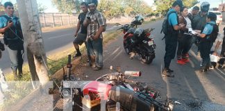 Foto: Motociclista se estrella contra un poste en Managua/TN8