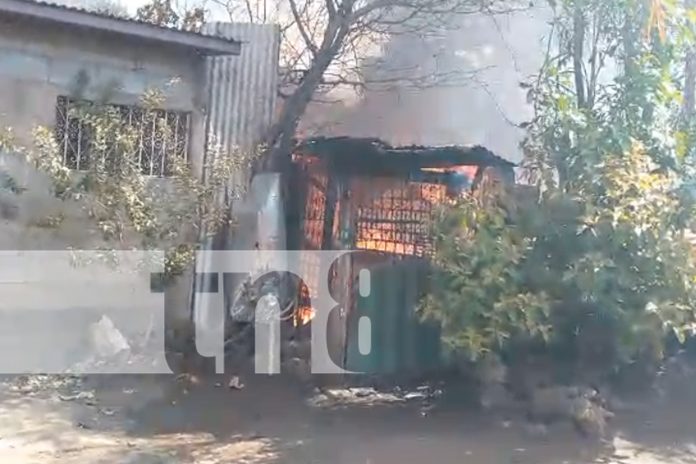 Foto: Incendio en una vivienda de Managua/TN8 Foto: Incendio en una vivienda de Managua/TN8