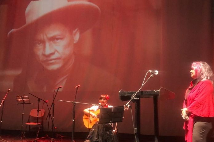 Foto: Solidaridad internacional con Nicaragua en tributo a Sandino en Chile/Cortesía