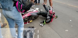 Foto: Fuerte accidente de transito en Rivas/TN8