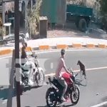 Motociclista derrapó al esquivar un perro y casi es atropellado en Managua Foto: Accidente por la carretera Masachapa-Pochomil, en Managua/TN8