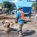 Managua responde al desafío: Reparaciones inmediatas en el sector de la Colonia Centroamérica Foto: Managua responde al desafío/TN8