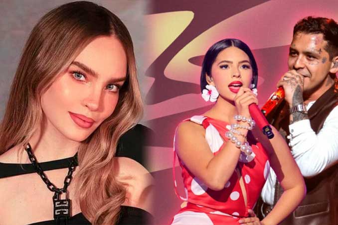 Foto:  Belinda, Nodal y Ángela Aguilar se reúnen en los Premios Lo Nuestro/cortesía Foto: Belinda, Nodal y Ángela Aguilar se reúnen en los Premios Lo Nuestro/cortesía