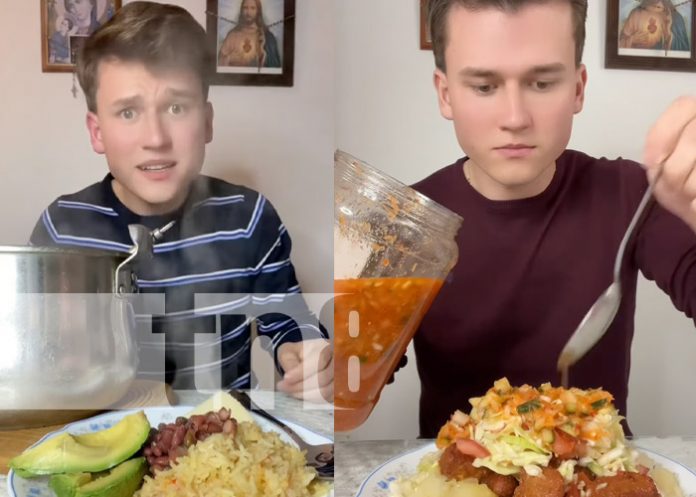 Foto: Chico Desliza, tiktoker europeo enamorado de la comida nicaragüense