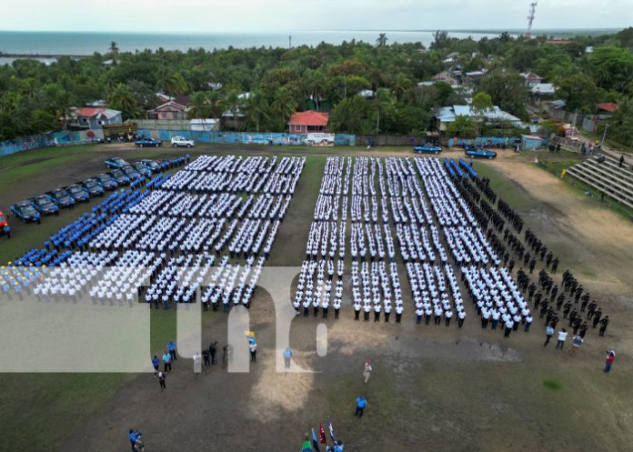 Foto: Policías voluntarios en Bilwi / TN8 Foto: Policías voluntarios en Bilwi / TN8