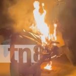 Foto: Incendio con una moto en Jalapa / TN8