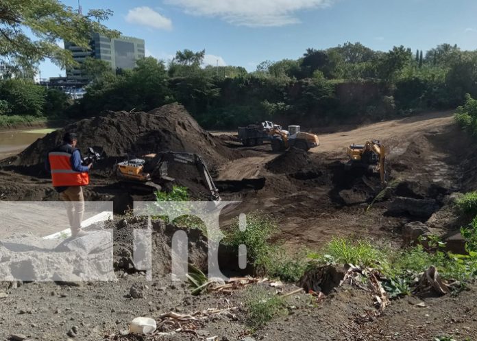 Foto: Limpieza de cauces en Managua / TN8 Foto: Limpieza de cauces en Managua / TN8