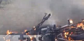 Foto: Incendio de moto en Masaya / TN8