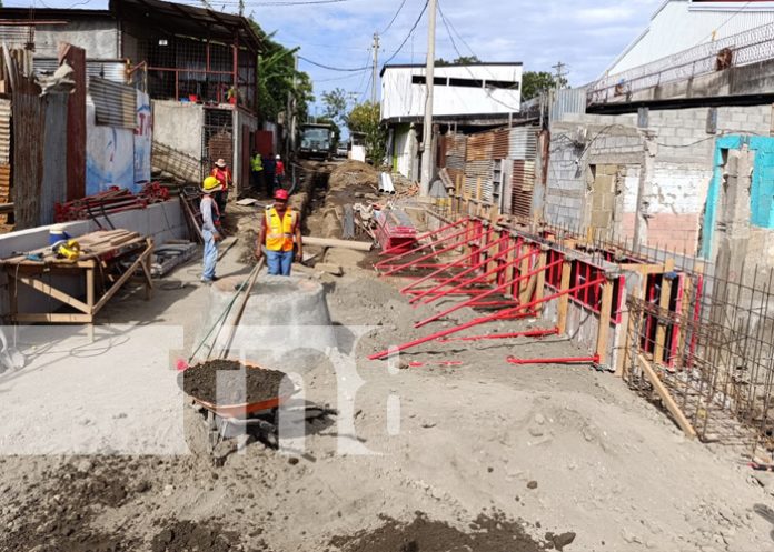 Foto: Obras de construcción en el barrio La Esperanza, Managua / TN8 Foto: Obras de construcción en el barrio La Esperanza, Managua / TN8