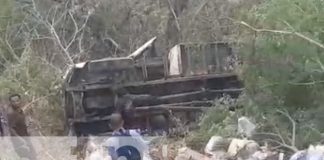 Foto: Accidente con camión en la Vuelta El Jarro, San Rafael del Sur / TN8