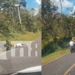 Motociclista borracho invade carril y casi causa accidente en Río Blanco Foto: Motociclista al volante de manera irresponsable/cortesía