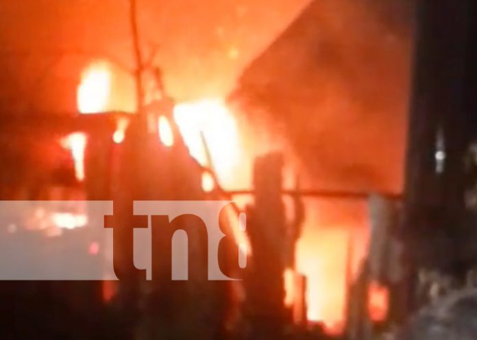 Foto: Incendio consume taller de carpintería en Ciudad Sandino / TN8 Foto: Incendio consume taller de carpintería en Ciudad Sandino / TN8