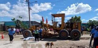 Foto: Muerte trágica de una señora en Managua con una maquinaria de aplanar calles / TN8