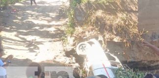 Foto: Volcadura de camioneta en Llano Grande, Masaya / TN8