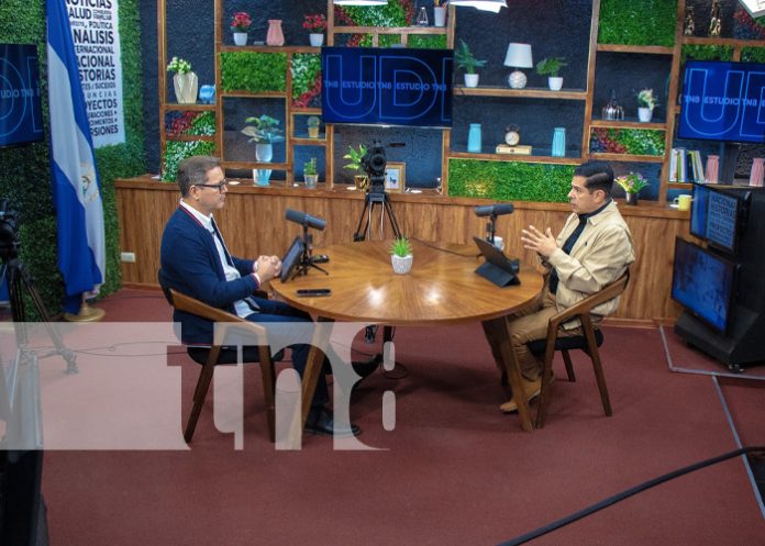 Foto: Wálmaro Gutiérrez en Estudio TN8 sobre tema de la Ley del Sistema Bancario en Nicaragua / TN8 Foto: Wálmaro Gutiérrez en Estudio TN8 sobre tema de la Ley del Sistema Bancario en Nicaragua / TN8