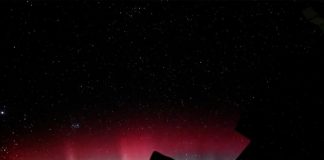 Foto: Luna nueva y planetas alineados /cortesía