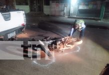 Un fuerte accidente de tránsito en el barrio San Judas, en Managua, deja dos lesionados Foto: Un fuerte accidente de tránsito en el barrio San Judas, en Managua, deja dos lesionados/TN8