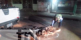 Foto: Un fuerte accidente de tránsito en el barrio San Judas, en Managua, deja dos lesionados/TN8