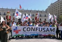 Trabajadores de la salud protestan en Chile tras abandono gubernamental Foto: Paro nacional de salud en Chile /cortesía