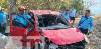 Foto: Tres personas lesionadas en aparatoso accidente de tránsito registrado en Rivas/TN8