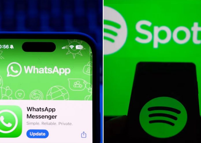 Foto: WhatsApp y Spotify se unen /cortesía Foto: WhatsApp y Spotify se unen /cortesía