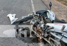 Fuerte choque en Rivas deja a un motociclista gravemente herido Foto: Fuerte accidente en Rivas/TN8