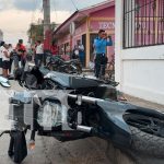 Foto: Adolescente sin casco y documentos sin protagoniza aparatoso accidente en Jalapa/TN8