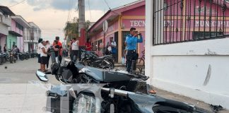 Foto: Adolescente sin casco y documentos sin protagoniza aparatoso accidente en Jalapa/TN8