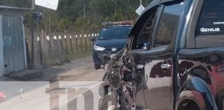 Foto: Motociclista lesionado tras chocar contra una camioneta en El Porvenir, Jalapa/TN8
