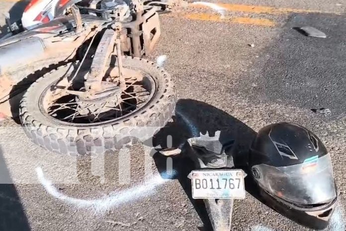 Foto: Motociclista sufre accidente en Boaco/TN8